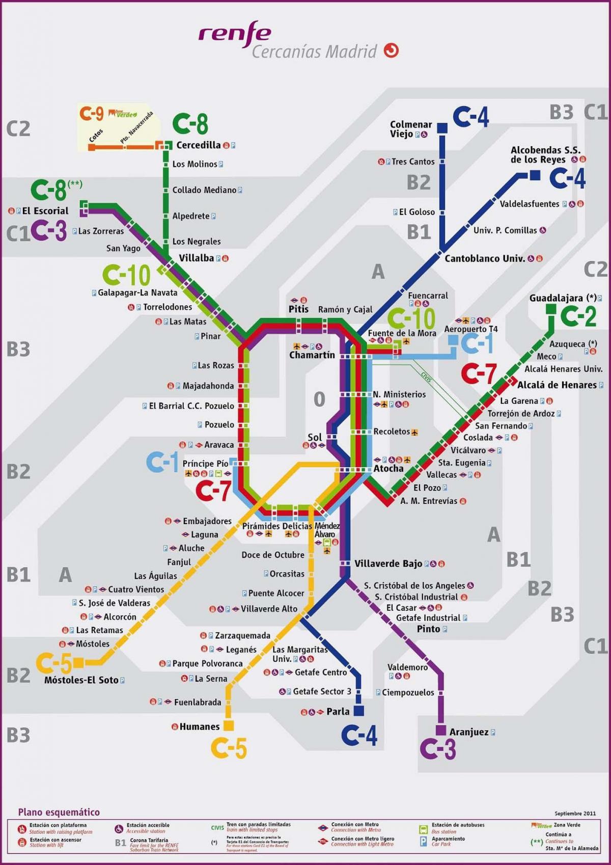 Madrid peta kereta api