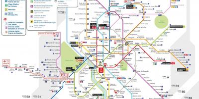 Peta Madrid awam pengangkutan