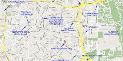 Peta pusat Madrid Sepanyol