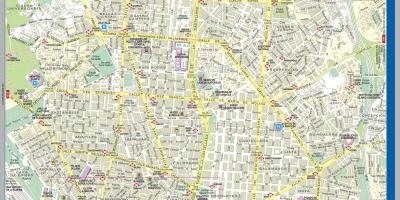 Peta jalan pusat bandar Madrid