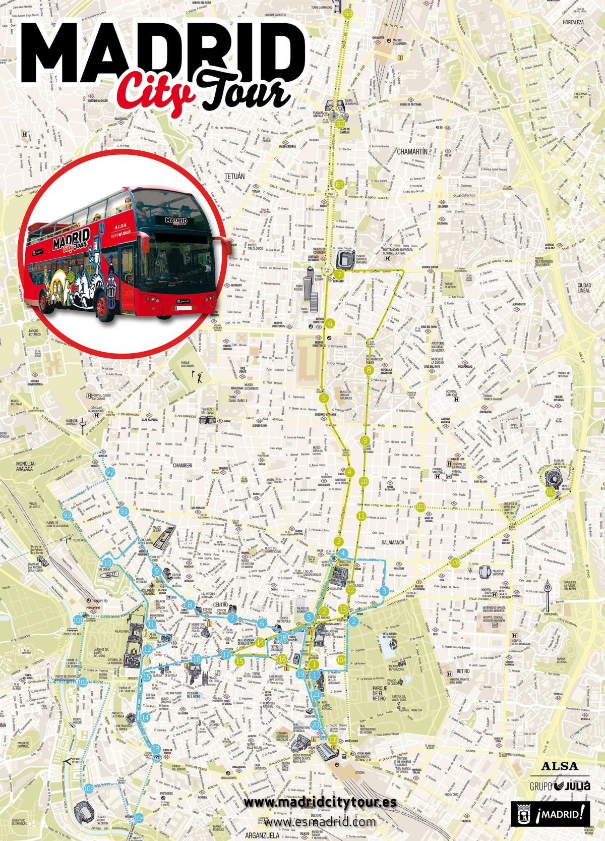 Bandar Madrid bus tur peta