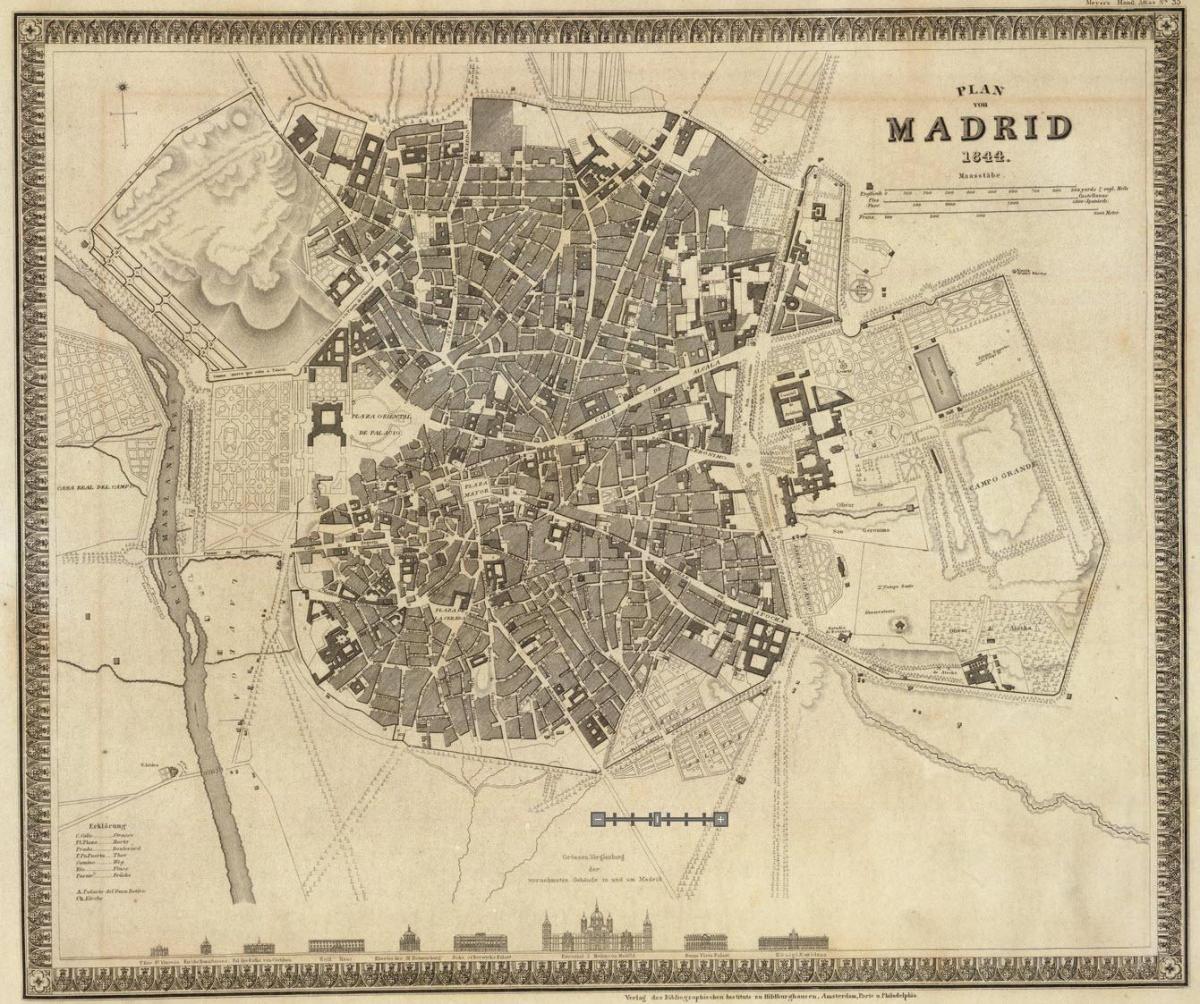 peta Madrid kota tua