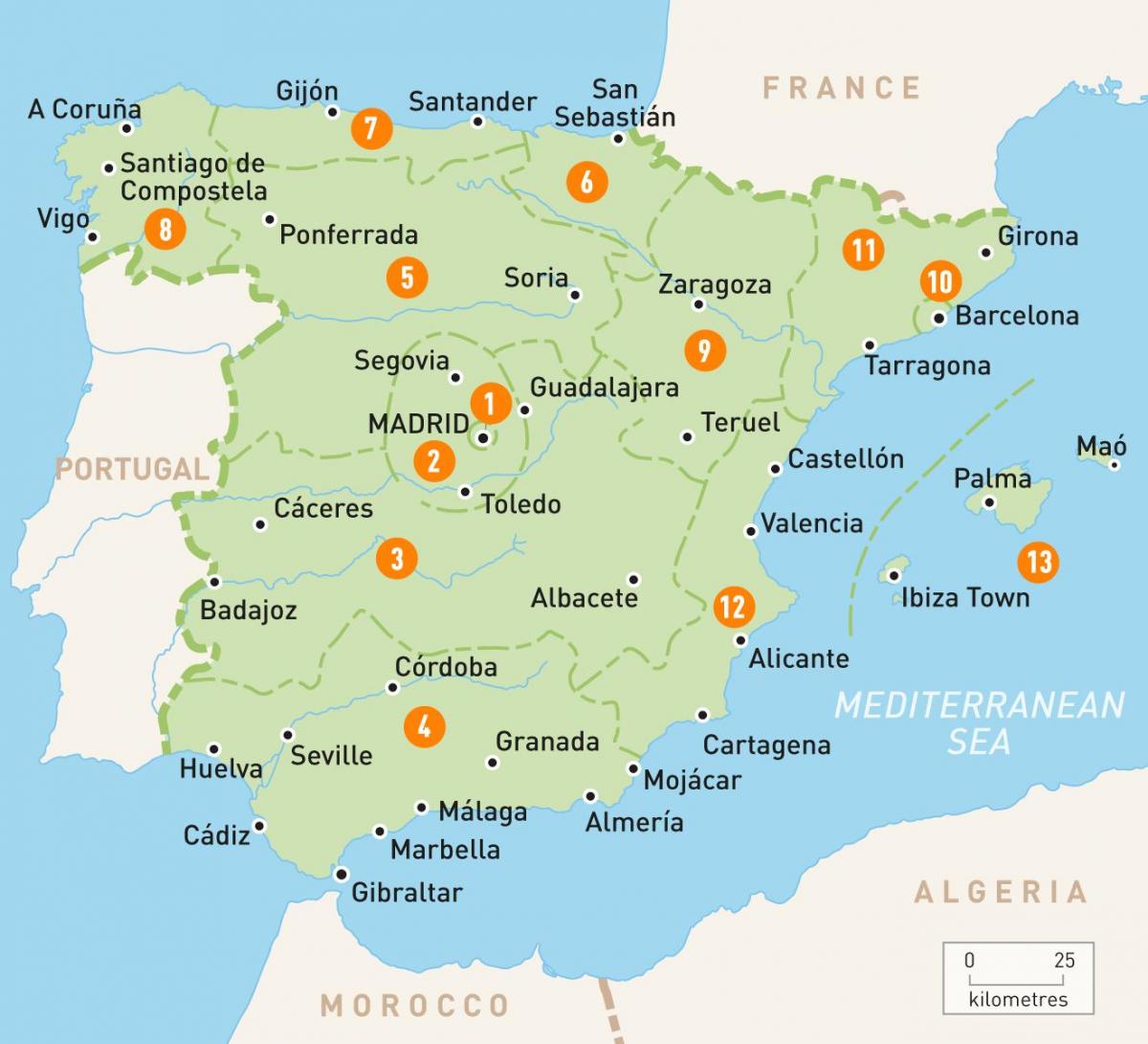 peta Madrid kawasan
