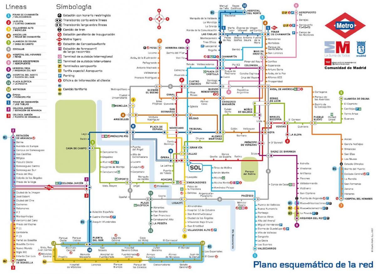Madrid peta bawah tanah