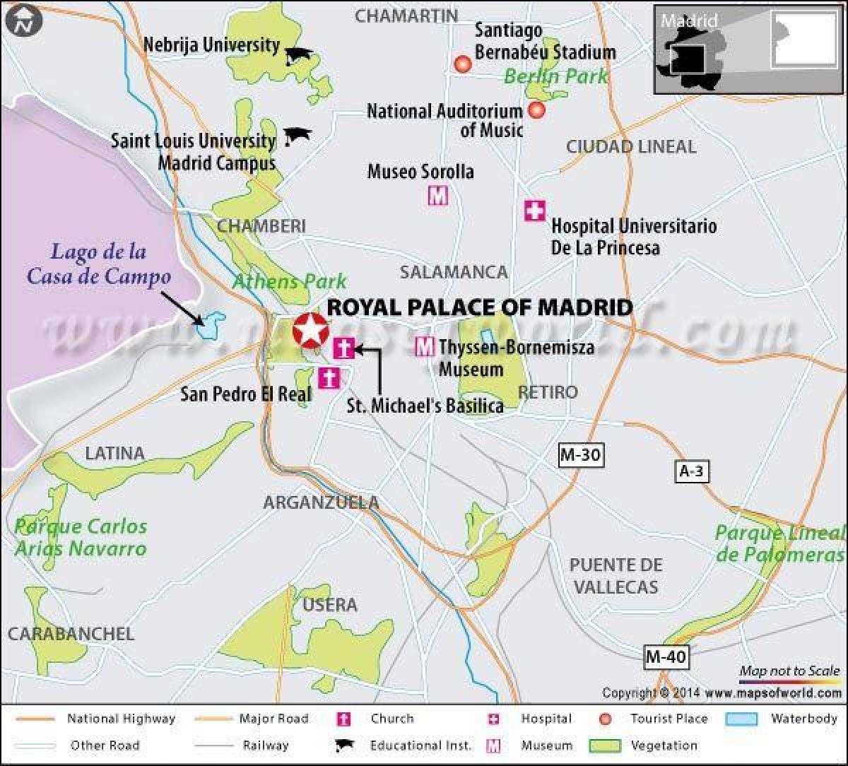 peta real Madrid lokasi