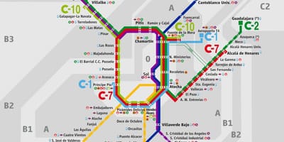 Peta Madrid atocha stesen kereta api